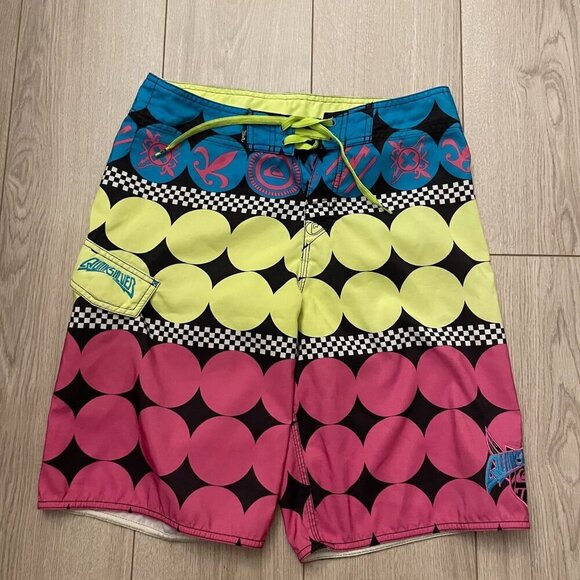 Quiksilver
 Trunks Board Shorts Men's Multicolor Surf Retro Swimming Pool Beach - Picture 2 of 7